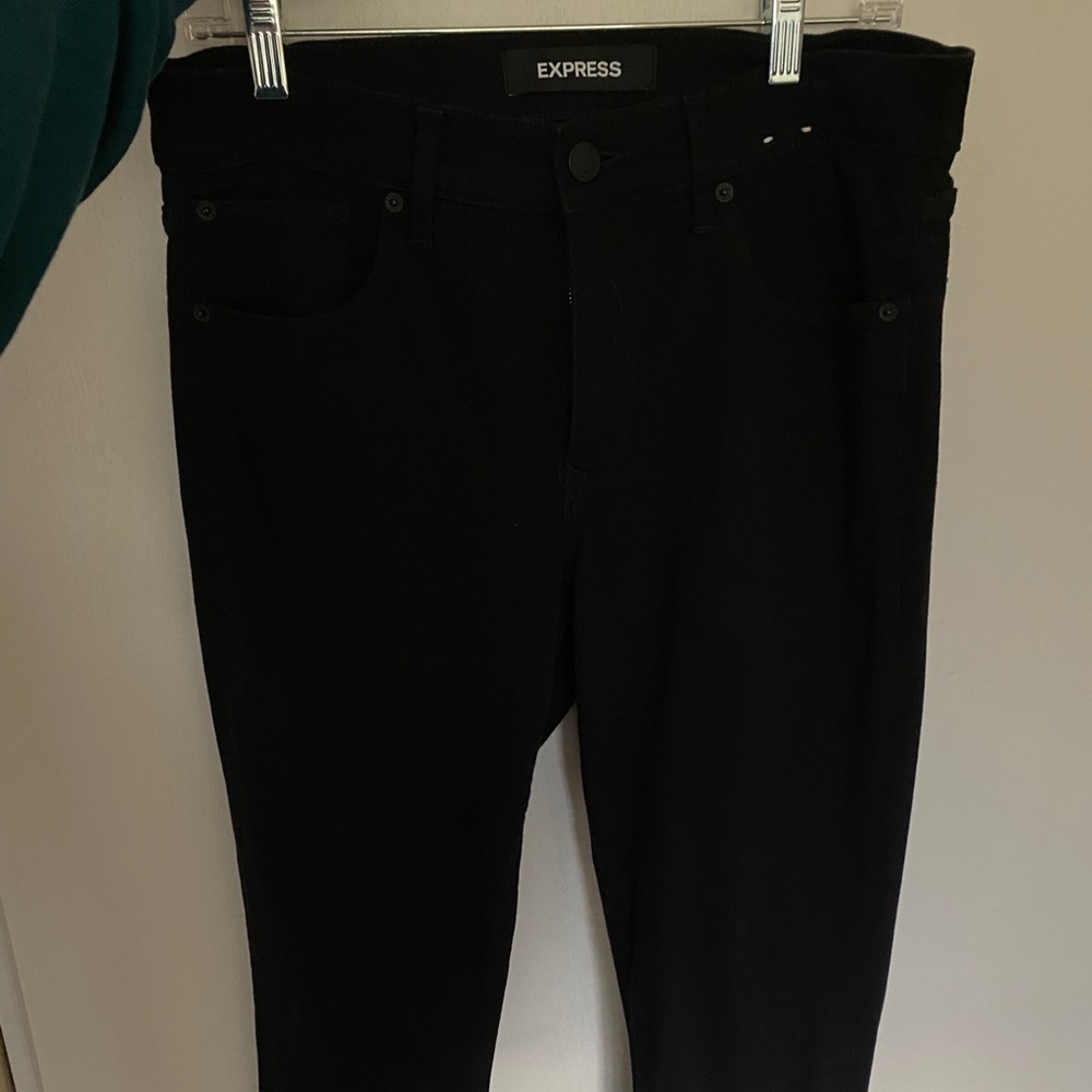 Express brand Mid rise skinny stretch black jeans